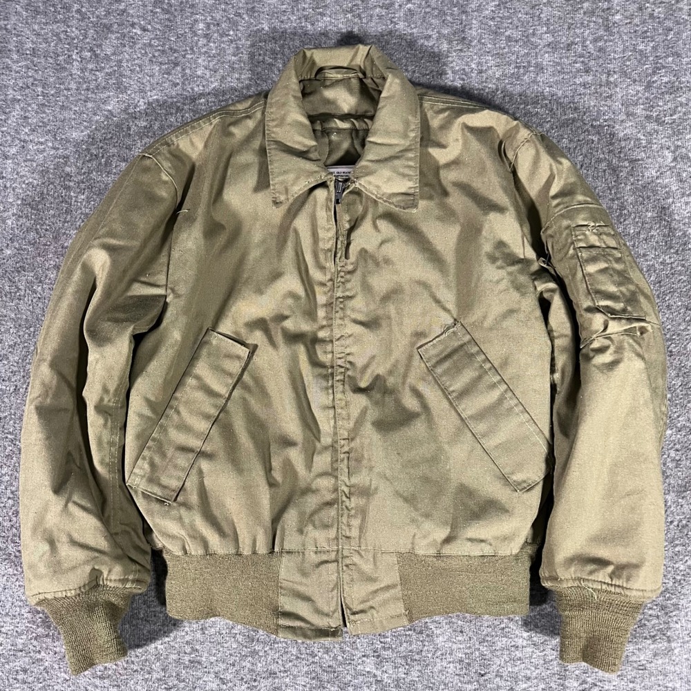 Vintage Alpha Industries Cold Weather Aramid Flight Jacket Scovill Zipper Medium